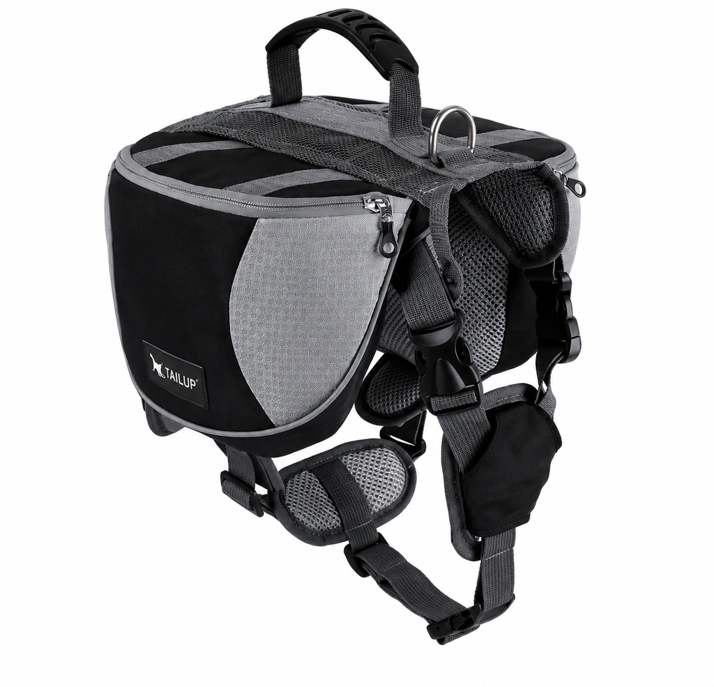 Dog Harness with Built-In Backpack