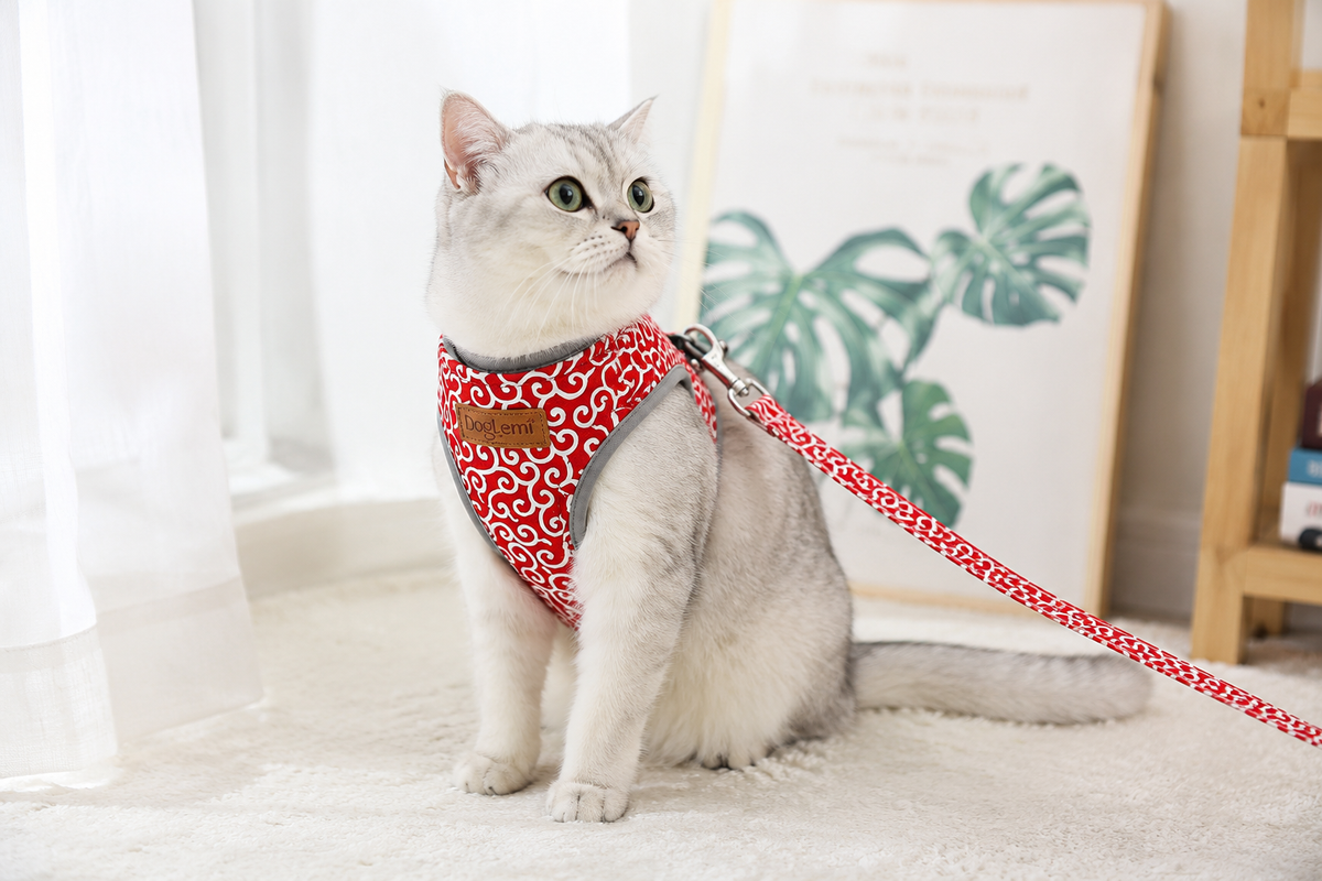 Cat vest harness traction rope