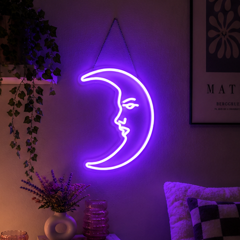 Douxella™  Néon LED Lune Visage