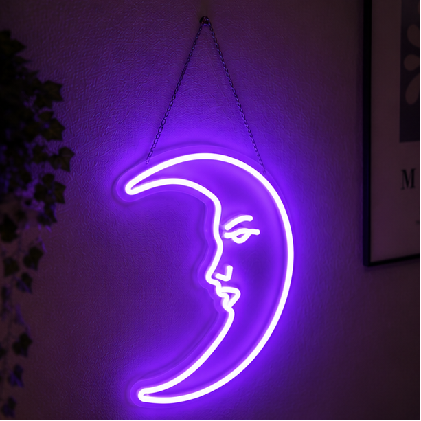 Douxella™  Néon LED Lune Visage