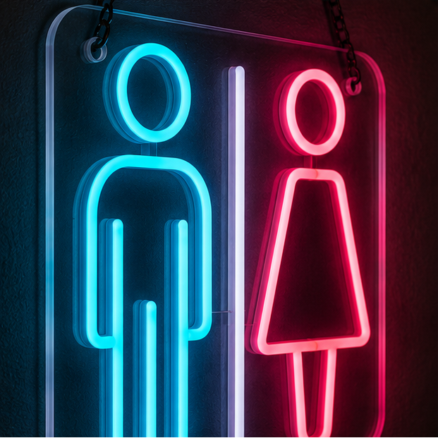 Douxella™ Néon LED Toilettes Homme & Femme